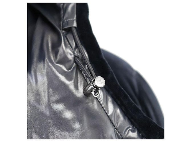 Chaqueta de plumón Moncler MAY de algodón de velours Azul Azul marino - vista 14