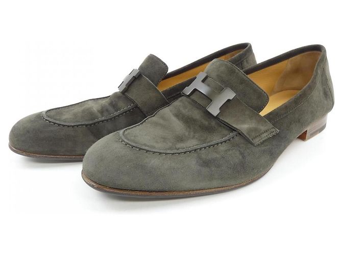 Hermès Hermes Ledersneaker Grün Khaki - Ansicht 3