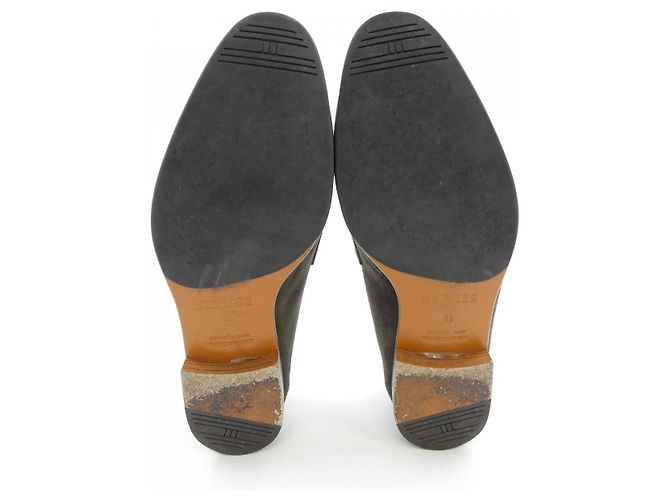 Hermès Hermes Ledersneaker Grün Khaki - Ansicht 4