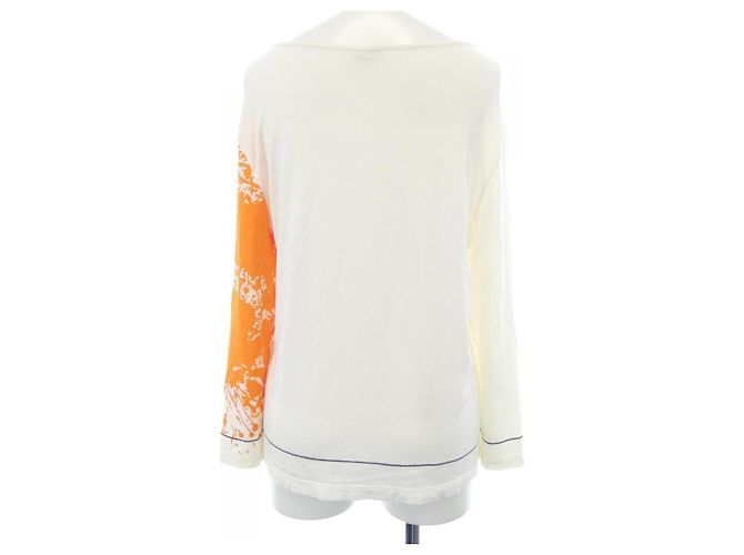 Camiseta de viscosa CHEVAL SURPRISE Hermès Blanco Naranja - vista 2