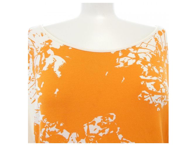 Camiseta de viscosa CHEVAL SURPRISE Hermès Blanco Naranja - vista 5