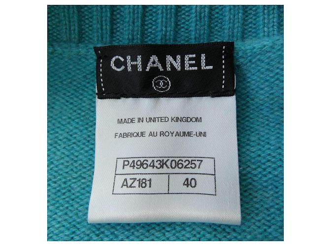 Cárdigan de cachemira Chanel Azul - vista 4