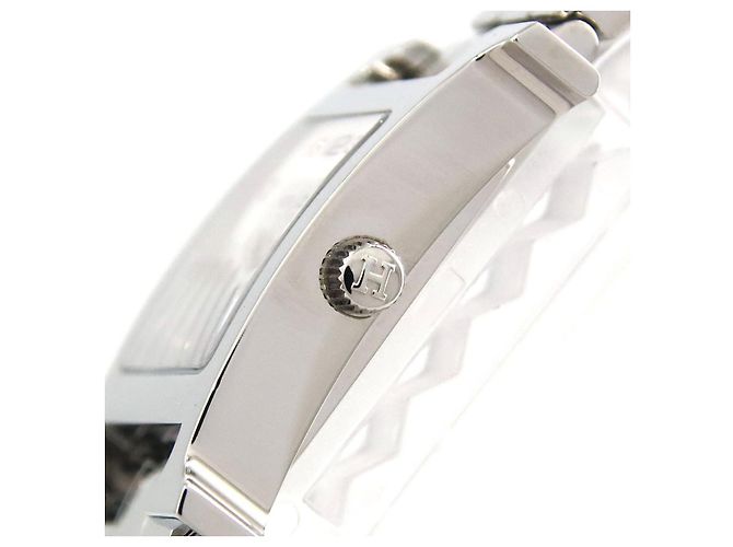 Hermès Hermes H Uhr Edelstahl Quarz Silber - Ansicht 5