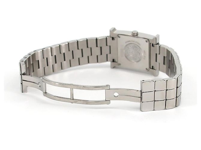 Hermès Hermes H Uhr Edelstahl Quarz Silber - Ansicht 7