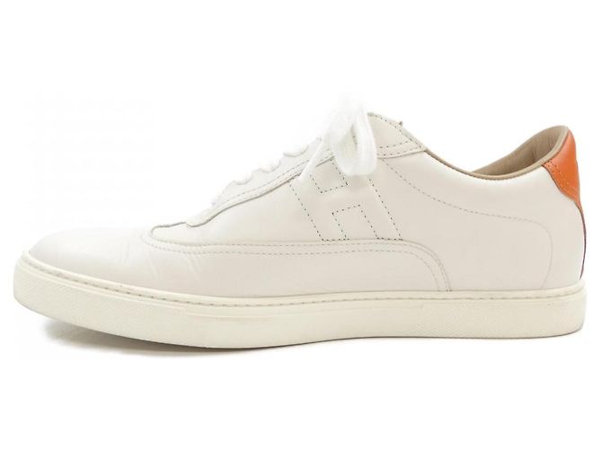 Hermès Sneakers Hermes in vitello Beige - vista 2