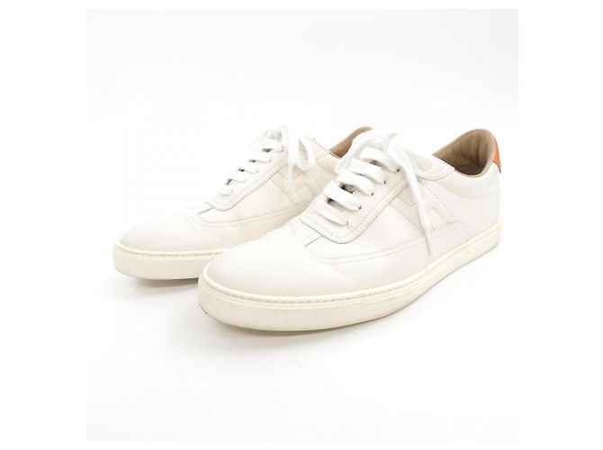 Hermès Sneakers Hermes in vitello Beige - vista 3