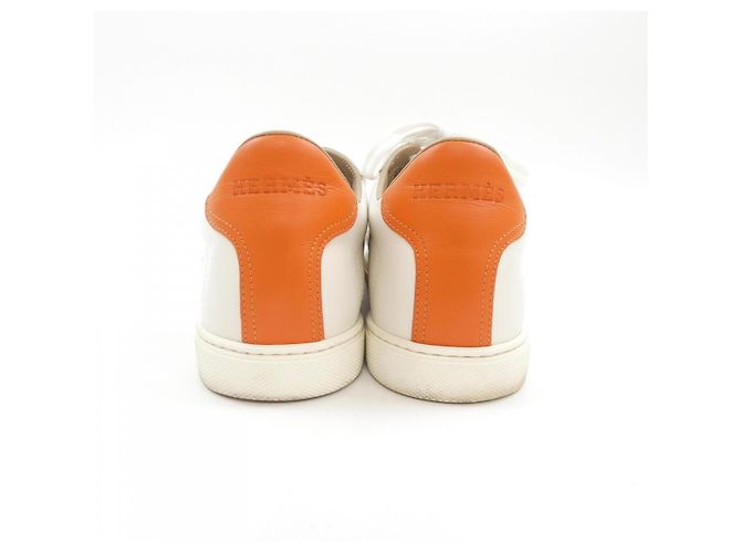 Hermès Sneakers Hermes in vitello Beige - vista 5