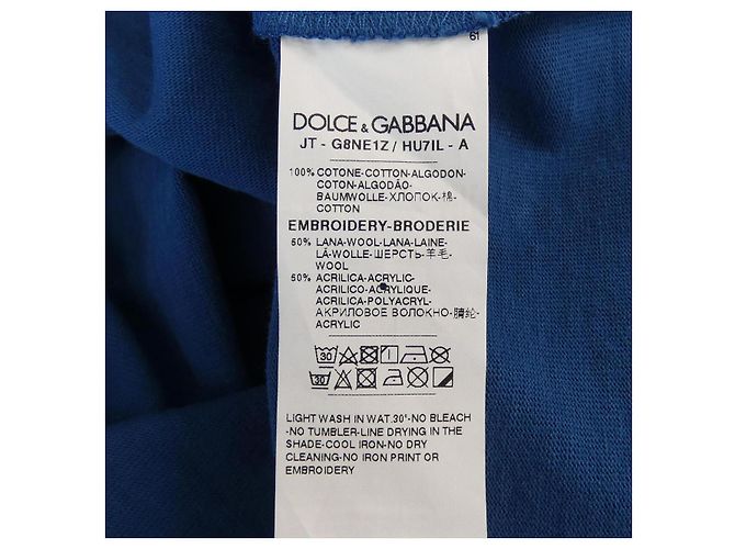 Dolce & Gabbana Camiseta de algodón Dolce&Gabbana Azul - vista 3