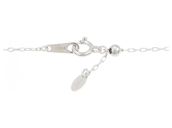 Autre Marque Platin-Saphir-Diamant-Halskette Silber - Ansicht 5
