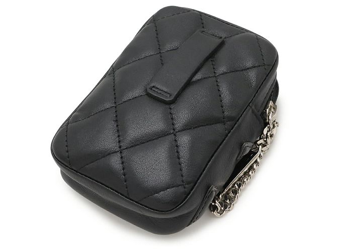 Pochette de cuero Chanel Cambon Line Negro Rosa - vista 2