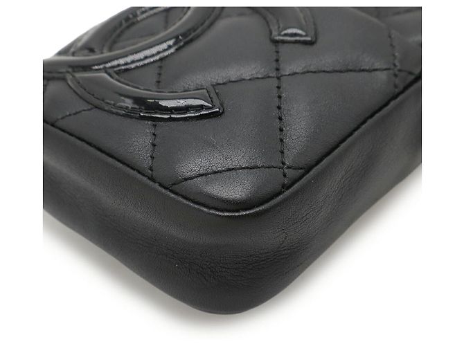 Pochette de cuero Chanel Cambon Line Negro Rosa - vista 3