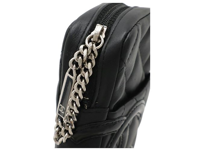 Pochette de cuero Chanel Cambon Line Negro Rosa - vista 5