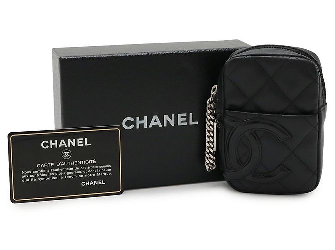 Pochette de cuero Chanel Cambon Line Negro Rosa - vista 9