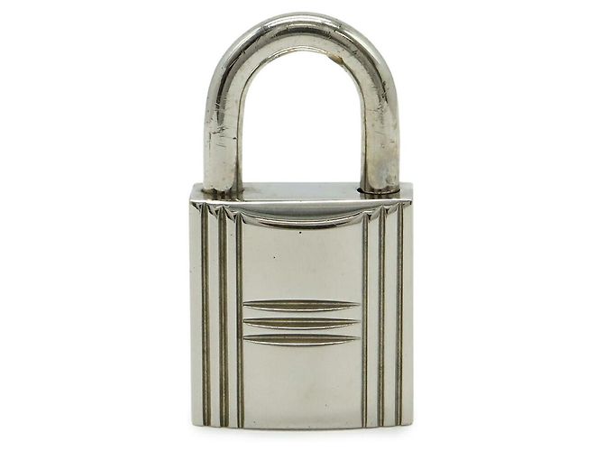 Hermès Vorhängeschloss mit Schlüssel Silber - Ansicht 2