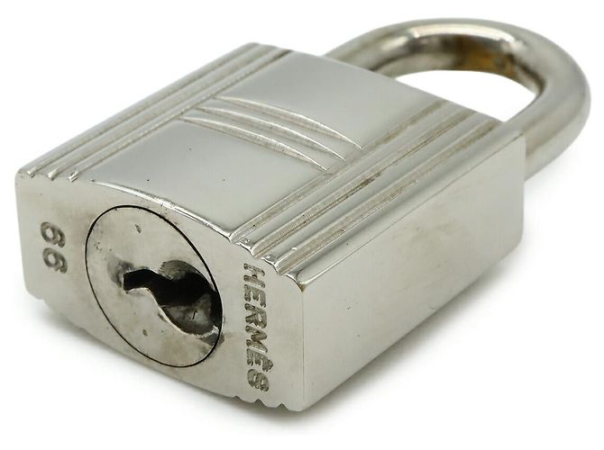 Hermès Vorhängeschloss mit Schlüssel Silber - Ansicht 4