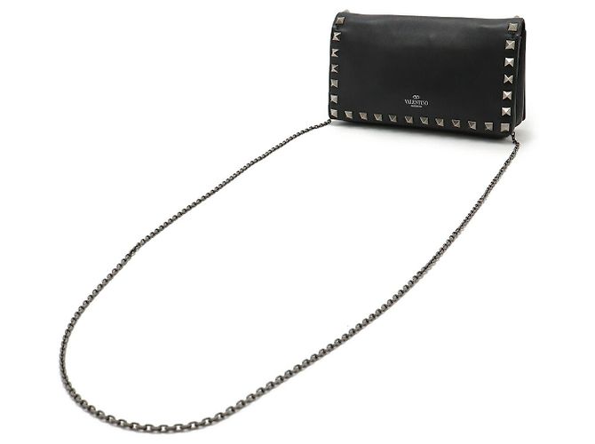 Borsa a tracolla in pelle Valentino Garavani Nero - vista 2