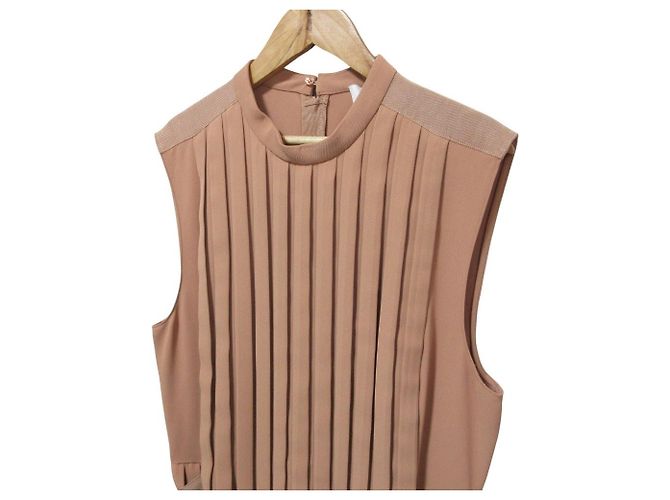 Autre Marque REISS Plissee-Kleid Beige - Ansicht 4