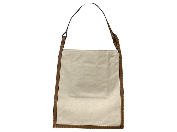 Autre Marque Borsa a tracolla in tela UNITED ARROWS UBSC Marrone Bianco - vista 2