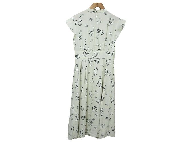 Autre Marque Langes Hemdkleid mit Deshin-Print IENA Weiß - Ansicht 2