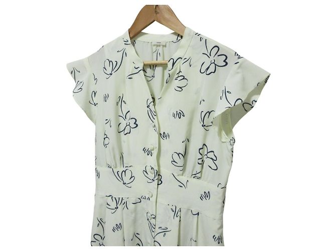 Autre Marque Langes Hemdkleid mit Deshin-Print IENA Weiß - Ansicht 4