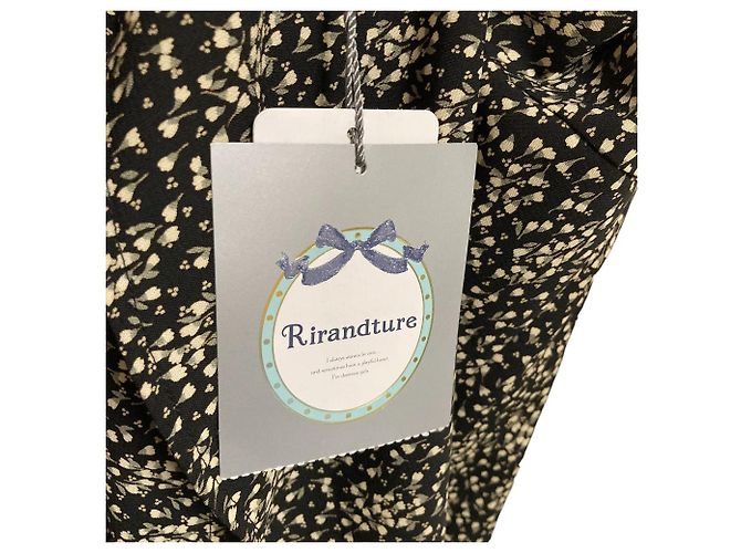 Autre Marque Rirandture Blumenmuster ausgestellter Rock Schwarz - Ansicht 5
