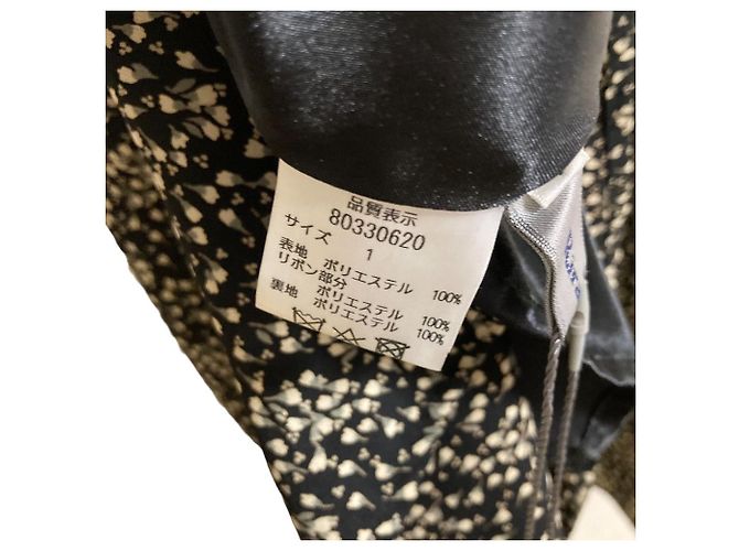 Autre Marque Rirandture Blumenmuster ausgestellter Rock Schwarz - Ansicht 6