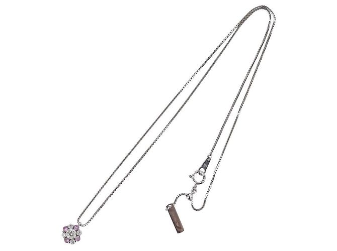 Collana con pendente Tasaki Au750 Diamond Sapphire Argento - vista 13