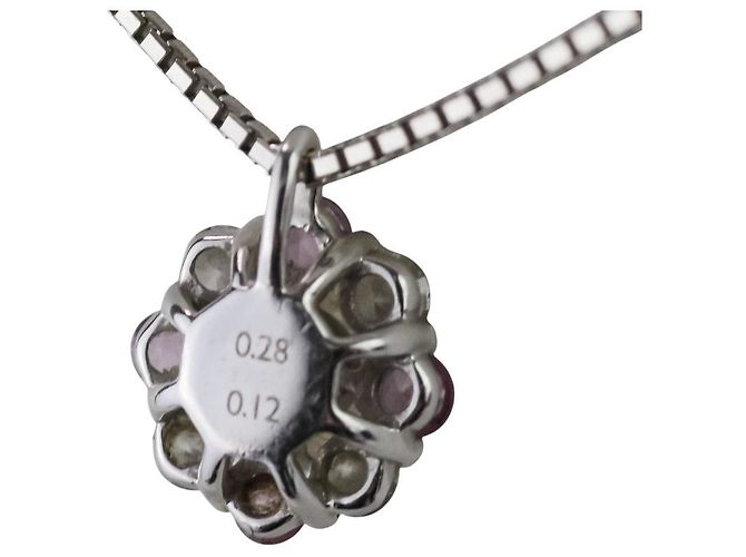 Collana con pendente Tasaki Au750 Diamond Sapphire Argento - vista 7