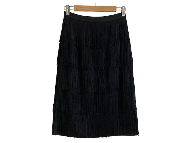 Autre Marque Falda de flecos THE SHINZONE Negro - vista 2