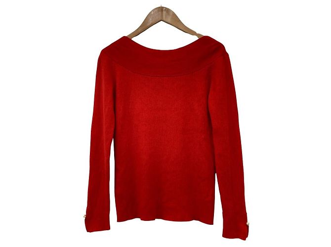 Autre Marque Tiara Rippstrick-Oberteil Rot - Ansicht 2
