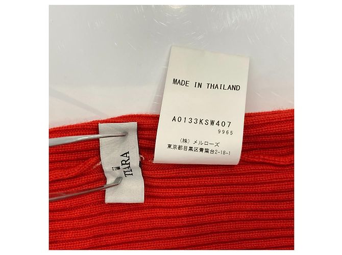 Autre Marque Tiara Rippstrick-Oberteil Rot - Ansicht 4
