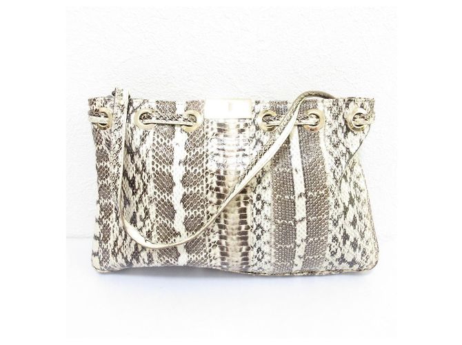 2way-Tasche aus Python JIMMY CHOO Beige - Ansicht 2