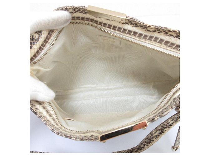 2way-Tasche aus Python JIMMY CHOO Beige - Ansicht 8