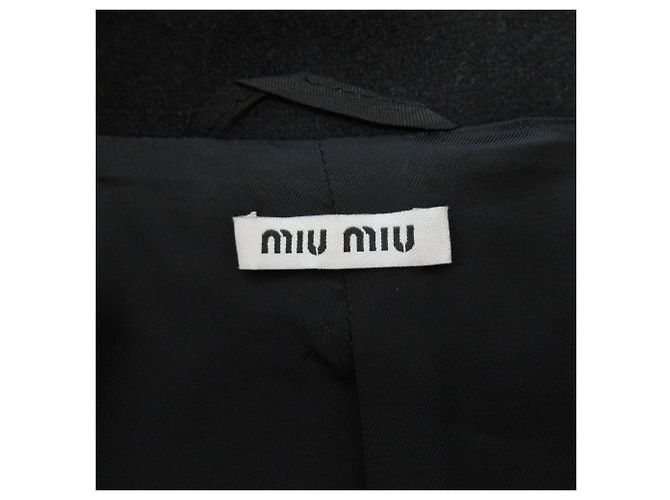 Abrigo de lana Miu Miu Negro - vista 8