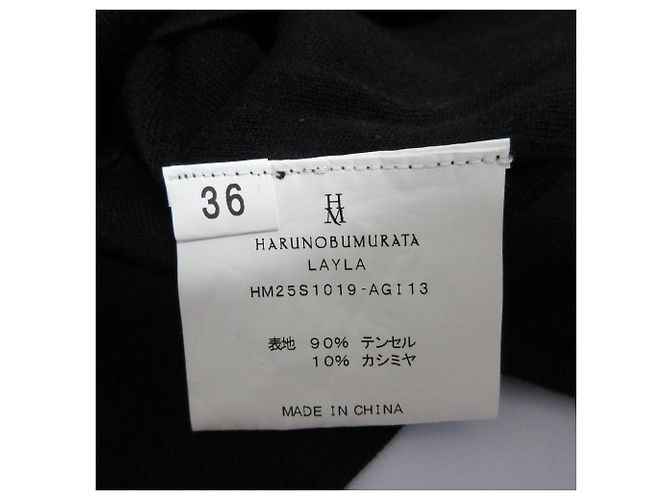 Autre Marque HARUNOBUMURATA LAYLA Kaschmir-Mischung Strickpullover Schwarz - Ansicht 6