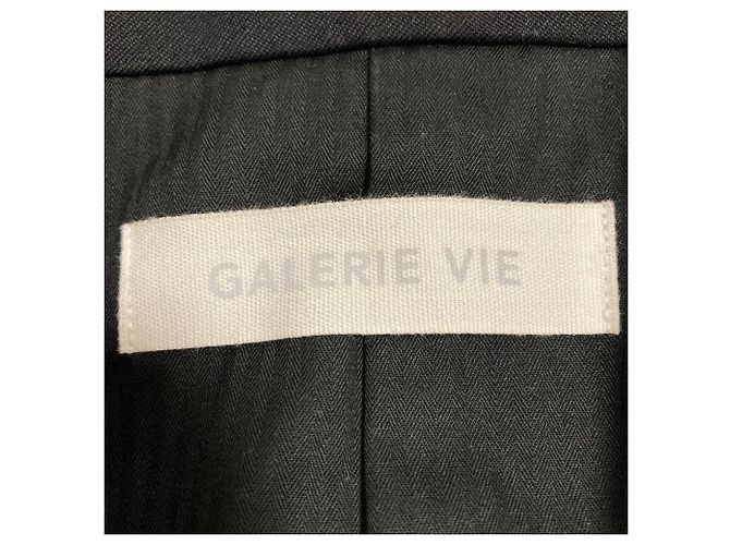 Autre Marque GALERIE VIE Chaqueta entallada de algodón no mercerizado Azul Azul marino - vista 4