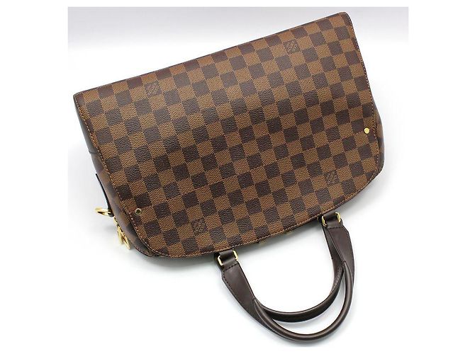 Louis Vuitton Borsa a tracolla bowling Kensington in Damier Ebene Marrone - vista 3