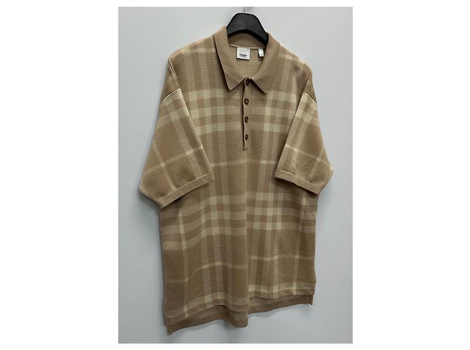 Burberry Polo aus Seiden-Woll-Jacquard mit Karomuster Braun - Ansicht 3