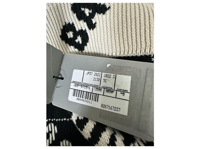 Balenciaga Crop-Strick aus Baumwolle und Wolle mit durchgehendem Jacquard-Logo Mehrfarben - Ansicht 8
