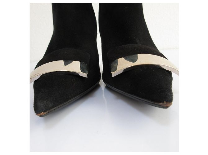 Autre Marque Sergio Rossi sr1 Wildleder-Short-Boots Schwarz - Ansicht 11