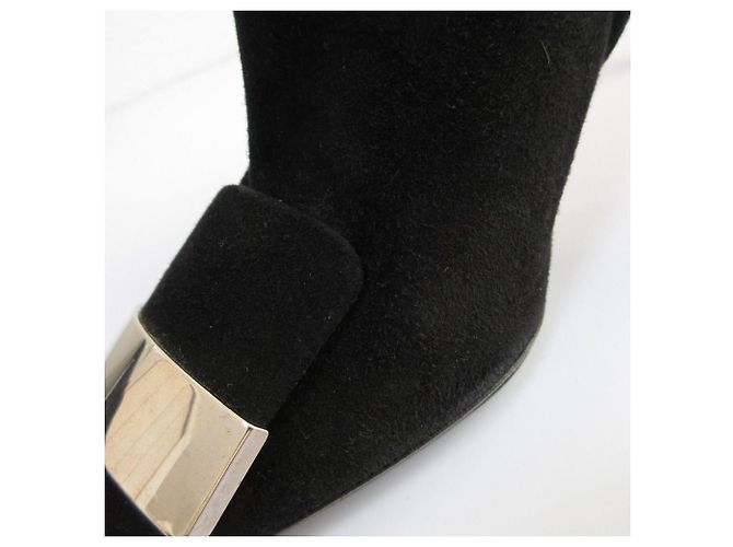Autre Marque Sergio Rossi sr1 Wildleder-Short-Boots Schwarz - Ansicht 15