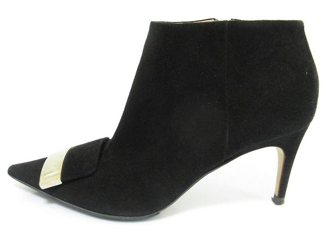 Autre Marque Sergio Rossi sr1 Wildleder-Short-Boots Schwarz - Ansicht 3