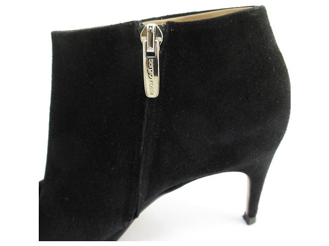 Autre Marque Sergio Rossi sr1 Wildleder-Short-Boots Schwarz - Ansicht 4