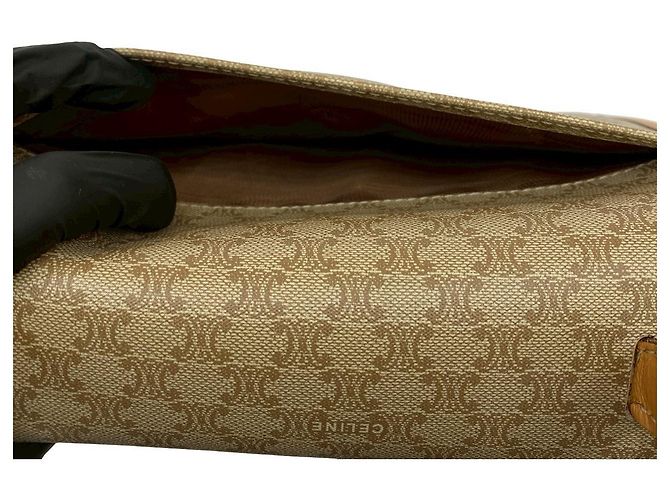 Céline Borsa 2way in pelle Macadam Celine Beige - vista 11