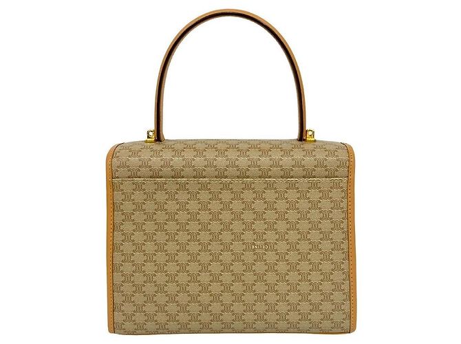 Céline Borsa 2way in pelle Macadam Celine Beige - vista 4