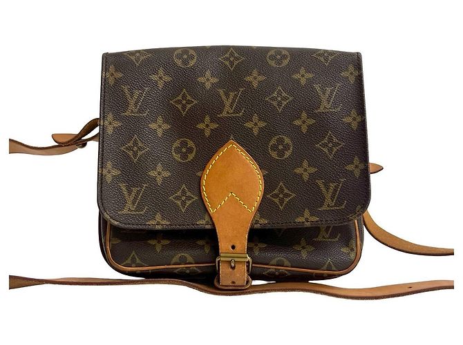 Borsa a tracolla Louis Vuitton Cartouchiere Monogram Marrone - vista 2