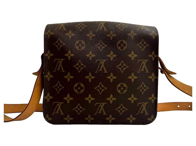Borsa a tracolla Louis Vuitton Cartouchiere Monogram Marrone - vista 4