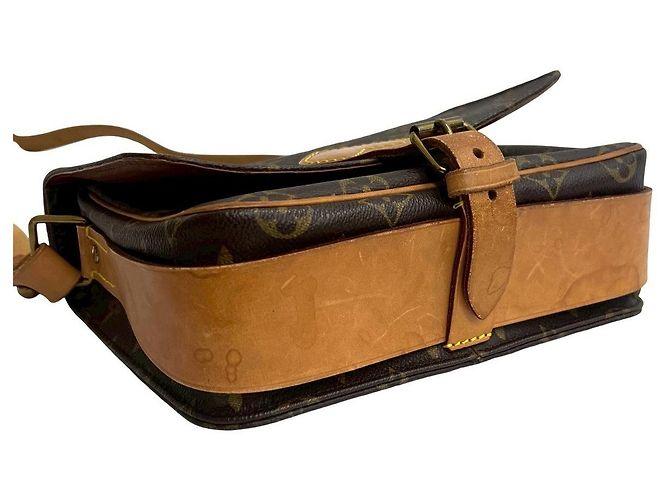 Borsa a tracolla Louis Vuitton Cartouchiere Monogram Marrone - vista 8