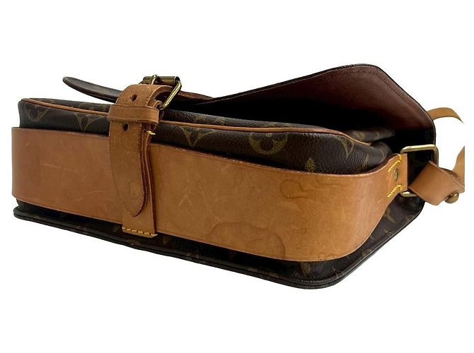 Borsa a tracolla Louis Vuitton Cartouchiere Monogram Marrone - vista 9