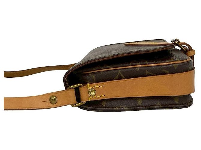 Mini borsa a tracolla Louis Vuitton Cartouchiere Monogram Marrone Bronzo - vista 6
